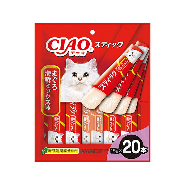 【6個セット】 いなばペットフード CIAO スティック まぐろ 海鮮ミックス味 15g×20本入