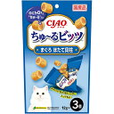 【3個セット】 いなばペットフード CIAO ちゅ～るビッツ まぐろ ほたて貝柱入り 12g×3袋