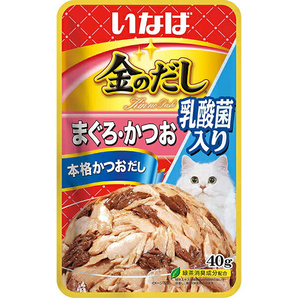 いなばペットフード いなば 金のだしパウチ 乳酸菌入り まぐろ・かつお 40g