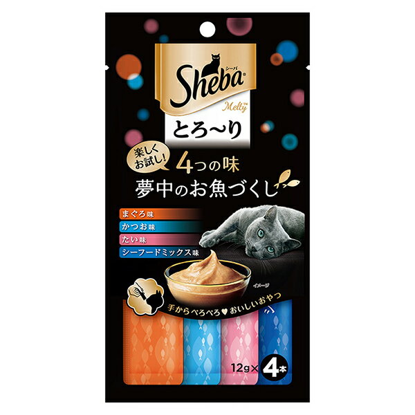 【3個セット】 マースジャパン シーバ とろ～り メルティ 4つの味 夢中のお魚づくし 12g×4本