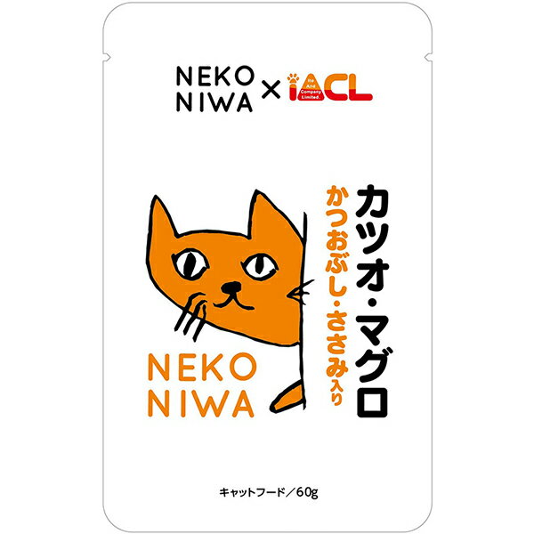 NEKONIWA 猫パウチ カツオ・マグロ かつおぶし・ささみ入り 60g