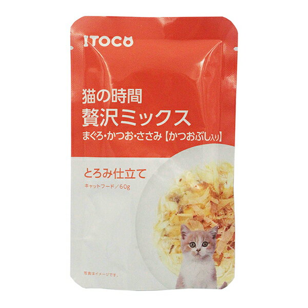 猫の時間 贅沢ミックス まぐろ・かつお・ささみ かつおぶし入り 60g