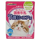 ●毎日の健康習慣！●・乳糖ゼロ、愛猫専用の牛乳。7歳からのシニア用。グルコサミン、コンドロイチン配合。九州産生乳使用。国産。・おなかにやさしい乳糖ゼロ。製造過程で乳糖を完全分解。・九州産生乳をそのまま国内工場で製造。安心できるおいしさ。・着色料や香料は使用せず、生乳の旨さを最大限引き出している。・関節の健康維持にグルコサミン、コンドロイチン配合。脱脂粉乳で成分調整した低脂肪タイプ。タウリン配合。＜給与方法＞【1日の目安給与量】成猫：50〜100ml＜保管方法＞・お買い上げ後は直射日光・高温多湿の場所を避けて保存してください。・開封後は冷蔵し、賞味期限に関わらず早めに与えてください。＜諸注意＞・ぺットフードとしての用途をお守りください。・幼児や子供、ペットの触れない場所で保存してください。・記載表示を参考に、ペットが飲み過ぎないようにしてください。・子供がペットに与えるときは、安全のため、大人が立ち会ってください。・ペットが興奮したりしないよう、落ち着いた環境で与えてください。・ペットの体調が悪くなったときには、獣医師に相談してください・開封時は清潔なはさみをご使用ください。・個装サイズ：W65×H85×D40mm/重量215g【原材料】生乳、脱脂粉乳、魚軟骨抽出物(コンドロイチン含有)、N-アセチルグルコサミン、タウリン、乳糖分解酵素、酸化防止剤(亜硫酸塩)【保証成分】粗たん白質2.5％以上、粗脂肪2.0％以上、粗繊維1.0％以下、粗灰分2.0％以下、水分93.0％以下【エネルギー】50kcal/100g【賞味期限】12ヶ月【原産国】日本