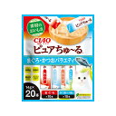 【3個セット】 いなばペットフード CIAO ピュアちゅ～る まぐろ・かつおバラエティ 14g×20本入