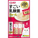 【3個セット】 いなばペットフード CIAO すごい乳酸菌ちゅ～る まぐろ かつお節入り 14g×4本