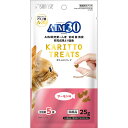 猫の健康維持をサポート！アミノ酸『A-30』を配合した猫の健康維持をサポートするトリーツです。手から一粒ずつ与えやすいカリッとした食感のクリスピータイプ。素材の風味を逃さない食べきり小分けパックなので、いつでも開けたての香りが広がります。おいしく食べて健やかな毎日をサポートします。［給与方法］パッケージ記載の表を目安に1日2〜3回に分け、おやつとしてお与えください。［保管方法］高温、多湿、日光をさけて保存してください。開封後は開封口を必ず閉じて、なるべく早くお与えください。・生産地：日本・素材：＜原材料＞とうもろこし、グルテンミール、チキンミール、動物性油脂、チキンレバーパウダー、ビーフミール、ポークミール、小麦粉、フィッシュエキス、ローストアマニ、セルロース、加工油脂、まぐろパウダー、ビール酵母、おからパウダー、鮭エキスパウダー、白身魚ミール、乳酸菌、アガリクス、クランベリー、セサミン、アミノ酸類(シスチン、メチオニン、タウリン)、ミネラル類(Na、Cl、Ca、P、K、Zn、Fe、Cu、Co、Mn、I)、ビタミン類(A、B1、B2、B6、B12、C、D3、E、K3、コリン、ニコチン酸、パントテン酸、ビオチン、葉酸)、酸化防止剤(ミックストコフェロール、ハーブ抽出物)＜保証成分＞たん白質27.5％以上、脂質13.5％以上、粗繊維2.0％以下、灰分6.5％以下、水分10.0％以下＜エネルギー＞384kcal/100g