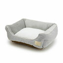 【3個セット】 ペットプロジャパン Homey オールシーズンスクエアベッド M グレー インテリア オールシーズン ペット用品 ブラウン 収納 キャット 犬猫...