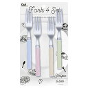 【10個セット】 貝印 KAI FA5174 ストライプ柄 フォークS 4本セット FA-5174 日本製 洋食器 フォーク カトラリー 人気商品