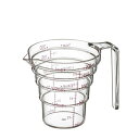 【2個セット】 山崎実業 電子レンジ対応 段々計量カップ 200ML クリア 2699 道具 計量 プレゼント 人気 食洗機対応 キッチン 新生活 食洗器対応 ...