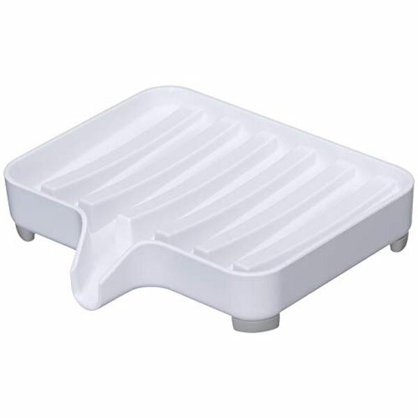 【3個セット】 山崎実業 石鹸置き 水が流れる ソープトレー ミスト ホワイト 3249 お風呂場 お風呂 石けん皿 石鹸 収納 人気 バス 清潔 キッチン 新...