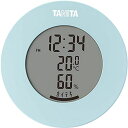 【5個セット】 タニタ 温湿度計 時計 温度 湿度 デジタル 卓上 マグネット ライトブルー TT-585 BL ライトブラウン 丸い 湿度計 プレゼント 人気...