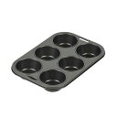 DELISH KITCHEN パール金属 シリコーン加工マフィン 6個型 CX-11 グレー 高品質