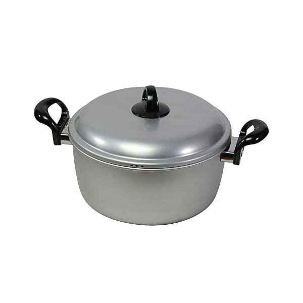 リバティーコーポレーション 両手鍋 24cm アルミ 軽量 ガス火専用 LD-372 料理器具 深型 コーティング キャセロール 新生活 ガス火 ふた アウトドア なべ キャンプ お鍋 軽い 卓上鍋 アルミ鍋 蓋付き おしゃれ ガス火対応 人気商品