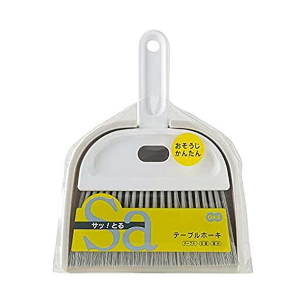 オーエ ほうき 白 約幅22.5×奥行き17×高さ4.5cm サッとる2 テーブル 玄関 車内 掃除 簡単 省スペース サッとる お風呂 ちりとり リビング お...