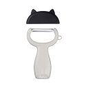 貝印 KAI ねこ の ピーラー Nyammy ねこ耳 型 刃 カバー 薬味 おろし 付 日本製 DH2736 芽取り キャラクター ウォームグレー 新生活 お...