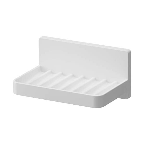 【10個セット】 山崎実業 Yamazaki フィルムフック 水が流れるソープトレー ホワイト 約W12×D8×H6cm ミスト MIST 浮かせて収納 石鹸置...