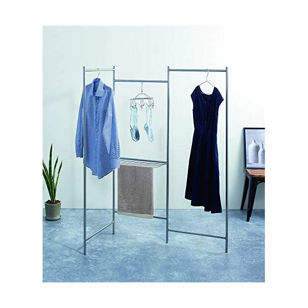 天馬 出しっぱなしでもスタイリッシュに決まる室内物干し インテリア物干し パネルM ステンレス 幅54×奥行54×高さ150cm PSI-01 部屋 ものほし ...
