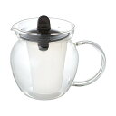 【2個セット】iwaki イワキ 耐熱ガラス ティーポット レンジのポット お茶ポット 急須 ブラック 480ml K853T-BK