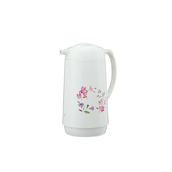 【5個セット】 象印 AG-KE10-FW ガラスハンドポット リースフラワー 1.0L ZOJIRUSHI 象印マホービン お湯 省スペース カフェ 節電 簡...