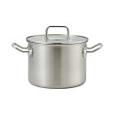 【10個セット】 ベストコ Bestco 両手鍋 サテン 20cm エコーズ 軽い 見える ステンレス ガラス蓋付 IH対応 ND-6344 湯沸し 新生活 ガ...