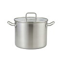ベストコ Bestco 寸胴鍋 サテン 24cm エコーズ 軽い 見える ステンレス ガラス蓋付 IH対応 ND-6346 深型 新生活 ガス火 ふた なべ 軽...