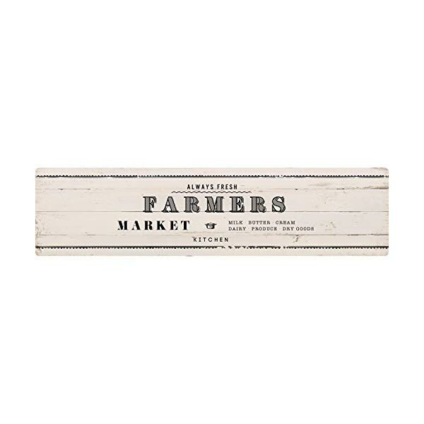 ベストコ キッチンマット ファーマーズマーケット ホワイト 45×180cm さらっと拭ける ぷにぷに触感 ND-9864 重量 拭ける インテリアマット デザイン 厚手 新生活 撥水 滑り止め 可愛い 北欧 台所 キッチン用品 おしゃれ 人気商品