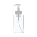 【2個セット】 ベストコ Bestco シャンプー用ディスペンサー クリア 450ml ネトヨン・レ スクエア 泡 ボトル ND-4342 バス ボディソープ ...