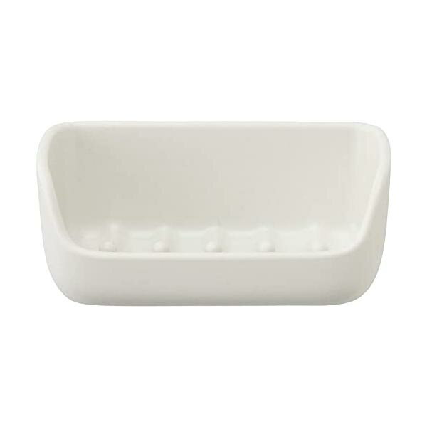 【10個セット】 マーナ marna マグネット 石けん置き ホワイト / 磁石付き ソープディッシュ 浮かせる収納 石鹸置き 石?ケース ソープトレー W61...