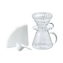 HARIO ハリオ V60 ガラスブリューイングキット Glass Brewing Kit 実用容量600ml サーバー 1~4杯用 透明 日本製 S-VGBK-02-T カフェ 道具 コーヒードリッパー 計量 ブランド グラス プレゼント 高品質(3)