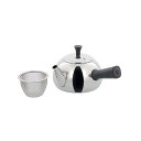 【5個セット】 ベストコ ティーポット 急須 ステンレス製 茶こし付き サイドハンドル 700ml 大容量ミラー仕上げ NQ-0022 ルテ ステンレスポット ...