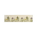 【2個セット】オカ OKA ボタニカルガーデン キッチンマット 約45cm×180cm ベージュ 花柄 抗菌 防臭 滑り止め 人気商品