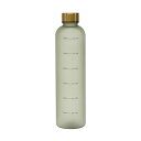 【10個セット】リビング attala ウォーターボトル TIME MAKER BOTTLE 目盛付きボトル 1000ml カーキ 340190 人気商品