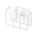 【10個セット】山崎実業 フィルムフック スポンジホルダー 3連 ホワイト 約W12.5×D7.5×H8.5cm プレート Plate スポンジ置き 簡単取付 3086 人気商品(3)