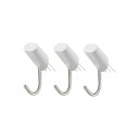 【5個セット】レック LEC 穴の目立たない ピンフック 3個入 耐荷重 2kg ホワイト 人気商品