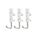 【2個セット】レック LEC トリプルピンフック 3個入 耐荷重 3kg ホワイト H00407 人気商品