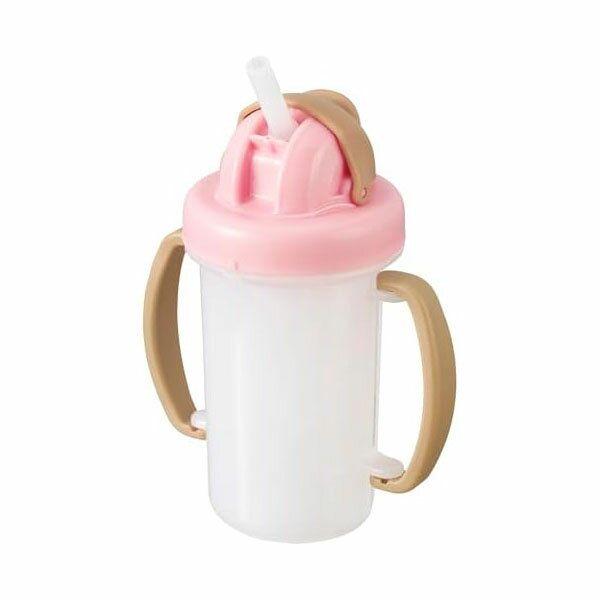 【2個セット】レック コンパクト ストローマグ 150mL ピンク スライドカバー ・ ハンドル 付き 人気商品
