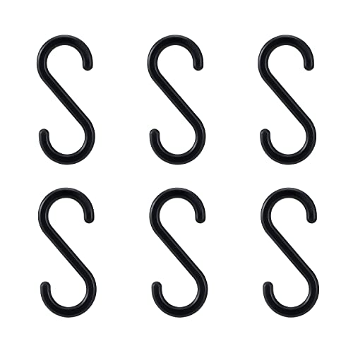 【2個セット】 LEC レック S字フック 小 6個入 ブラック H00501