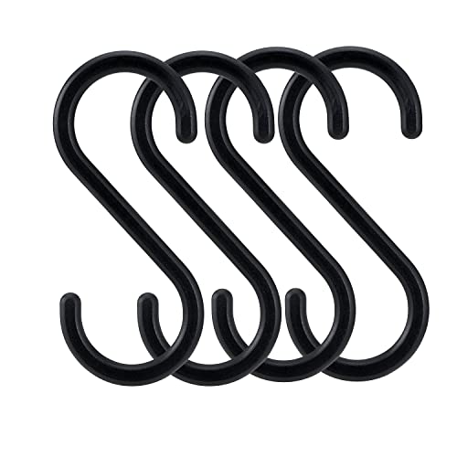 【5個セット】 LEC レック S字フック 大 4個入 ブラック H00502