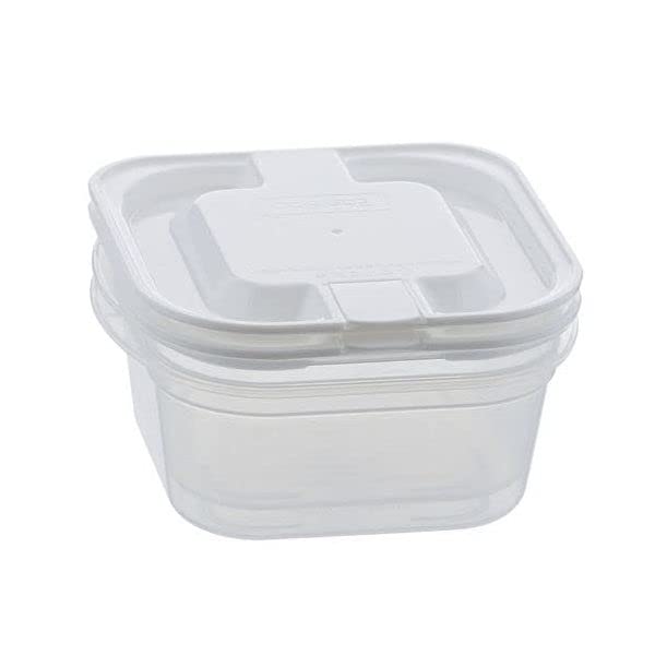 電子レンジ対応！抗菌・抗ウイルス加工の保存容器。ミゾがないので洗いやすい。蒸気弁が開けやすい。コンパクトに収納可能。開閉しやすい優しい構造。カラー3色展開。幅12.0×奥行11.1×高さ5.1cm/商品重量：0.042kg 材質：本体・フタ/ポリプロピレン 原産国：日本 抗菌加工・抗ウイルス加工 耐熱温度：本体・ふた/140℃、耐冷温度：本体・ふた/-20℃ ?