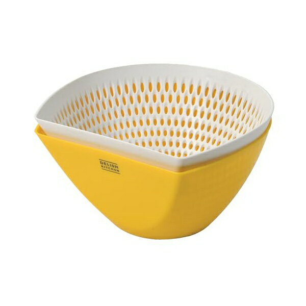 パールキンゾク デリッシュキッチン パール金属 ザル ボウル チリトリザルボウル 大 イエロー CC-1844