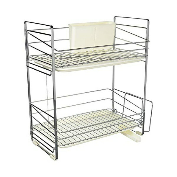 パールキンゾク パール金属 シンプルストレージ スリム 水切り ラック 2段 ホワイト HB-308