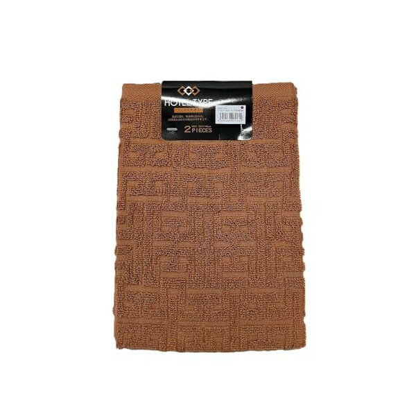 ハヤシ 林 (Hayashi) フェイスタオル2枚組 ホテルタイプ バラエティカラー5 34×80cm ブラウン FO801426