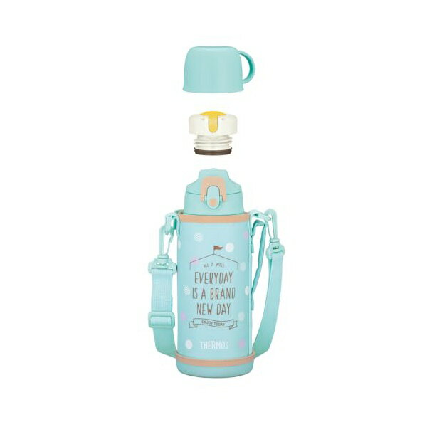 【10個セット】 サーモス 水筒 真空断熱2ウェイボトル 0.8L/0.83L ミントベージュ 直飲み コップ付き 子供用 通園通学 FJJ-802WF MBE