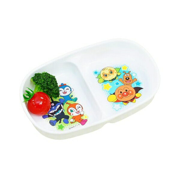 【3個セット】 レック アンパンマン 仕切り皿 (17×11×3cm) 電子レンジ ・ 食洗機 煮沸消毒 OK/すべり止め付