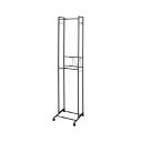 シンコウ Belca (ベルカ) 省スペースにたっぷり収納! 2段ハンガーラック スリム 伸縮タイプ 幅30~45×奥行45×高さ206.6cm ブラック 角パ...