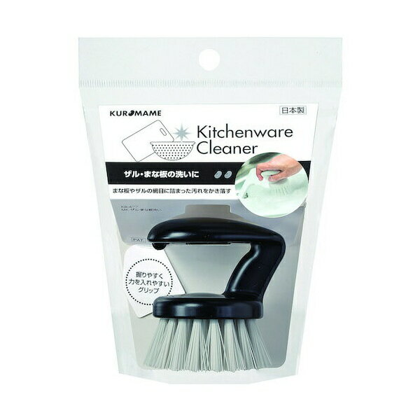 ●まな板・ザル洗いに最適●コシの強い毛で汚れをかき落とす・色：ブラック・縦mm：62・横mm：55・厚さmm：67・材質：PP・質量：39.0g・材質／仕上：PP