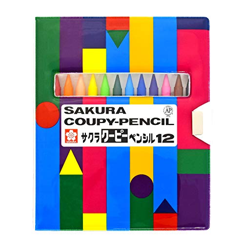 【 送料無料 】 クーピー 12色 クーピーペンシル ( ソフトケース入り ) サクラクレパス FY12-R1 色鉛筆 ※価格は1個のお値段です