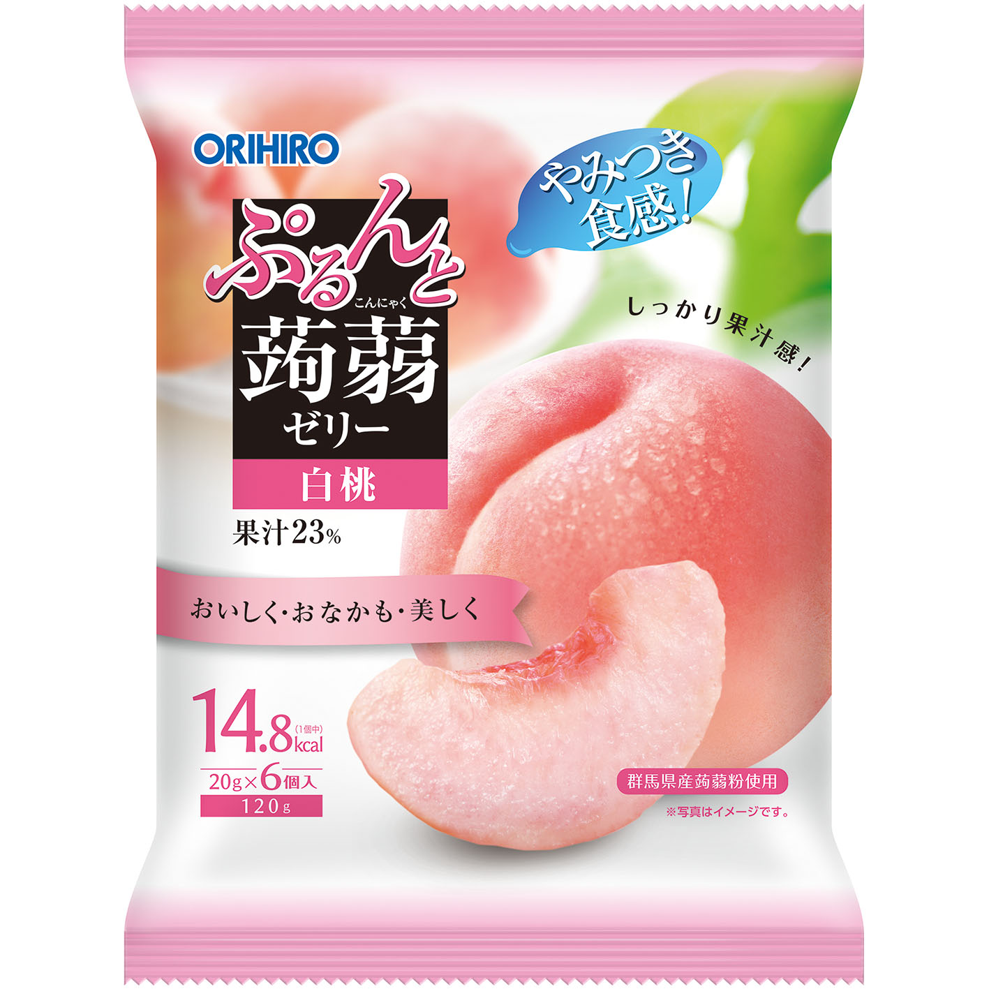 【100個セット】 ぷるんと蒟蒻ゼリーパウチ 白桃