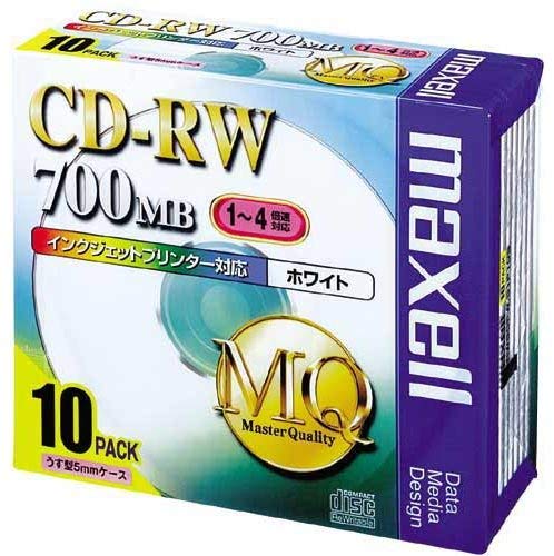  日立マクセル CDRW80PW.S1P10S マクセル(Maxell) データ用CD-RW「MQシリーズ」（1～4倍速対応）