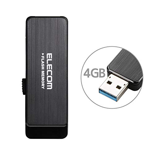 ELECOM USBフラッシュ 4GB ｢Windows ReadyBoost｣対応AESセキュリティ機能付 ブラック USB3.0